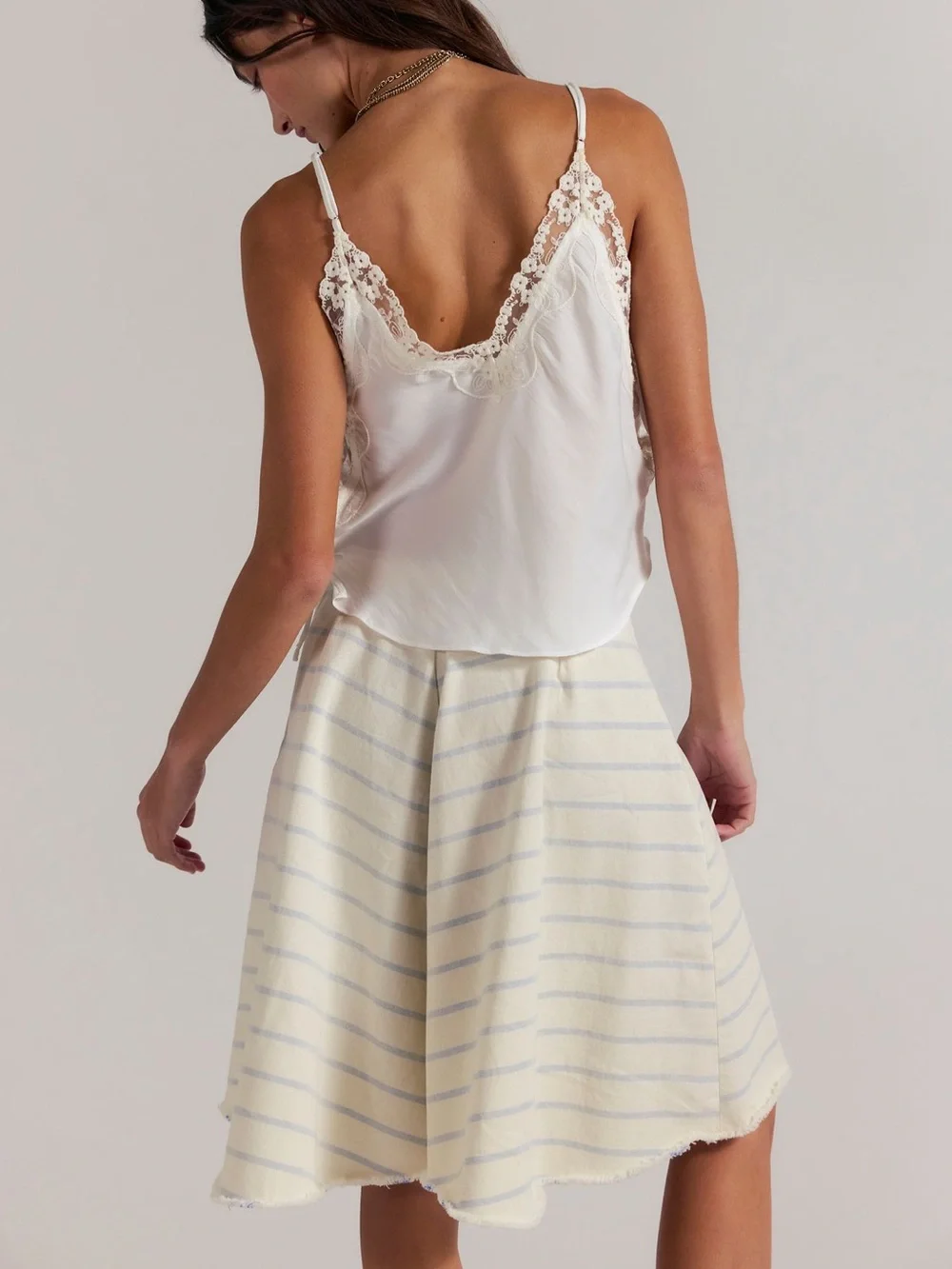 NWT Free People High Tide Stripe Long Shorts Size 4